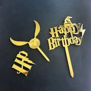 Golden Snitch Mirror Cake Topper