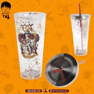 Gryffindor Cup Glitter w/Straw